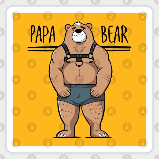 Papa Bear Design Magnet by HomoArt